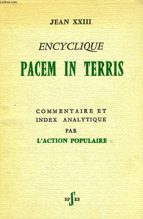 ENCYCLIQUE PACEM IN TERRIS