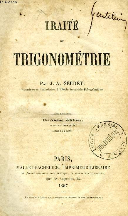 TRAITE DE TRIGONOMETRIE