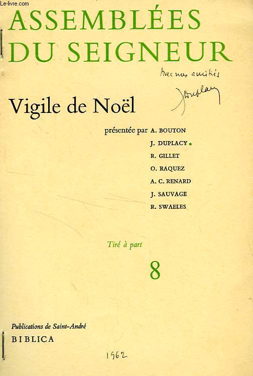 ASSEMBLEES DU SEIGNEUR, N 8, VIGILE DE NOEL, EXTRAIT, L'EPITRE (Rm 1, 1-6), PAUL APOTRE DU FILS DE DIEU AUPRES DES NATIONS