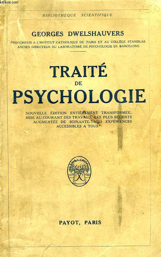 TRAITE DE PSYCHOLOGIE