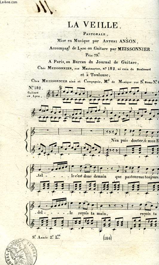 LA VEILLE, PASTORALE MISE EN MUSIQUE