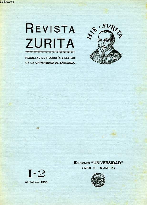 REVISTA ZURITA, I-2, ABRIL-JUNIO 1933