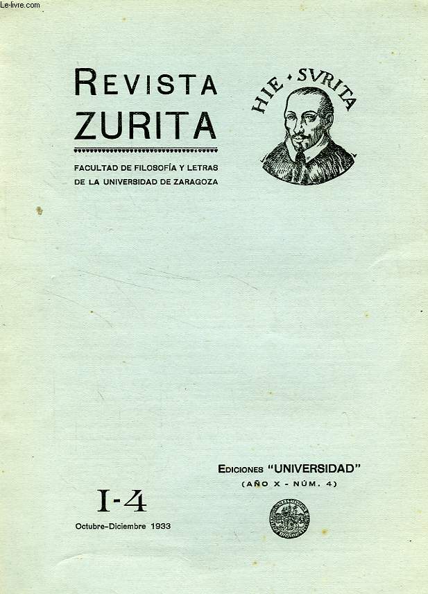 REVISTA ZURITA, I-4, OCT.-DIC. 1933