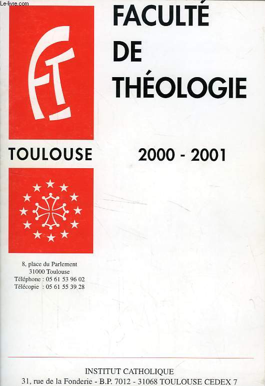 FACULTE DE THEOLOGIE, TOULOUSE, 2000-2001