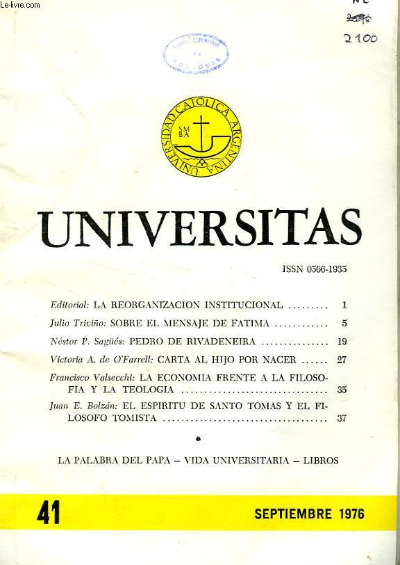 UNIVERSITAS, N 41, SET. 1976