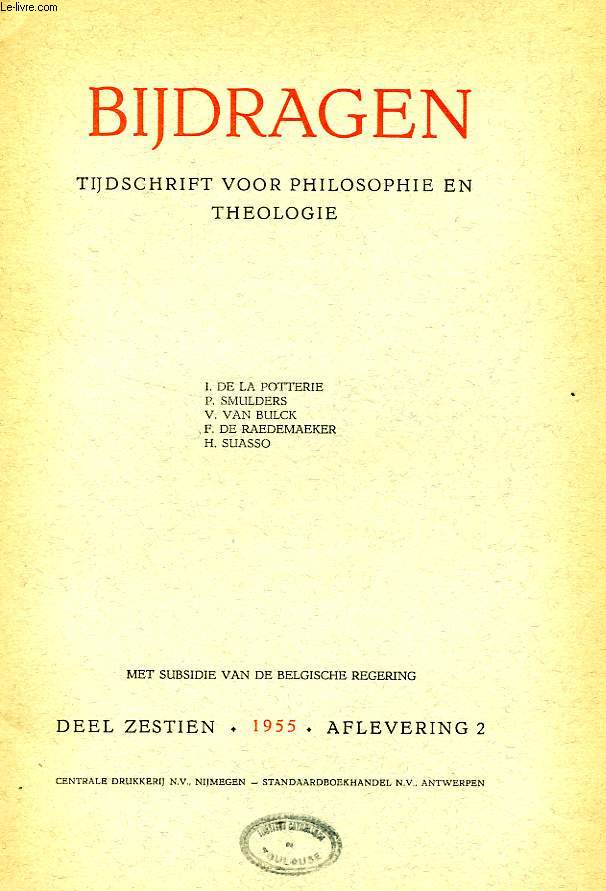 BIJDRAGEN, II, 1955, TIJDSCHRIFT VOOR PHILOSOPHIE EN THEOLOGIE