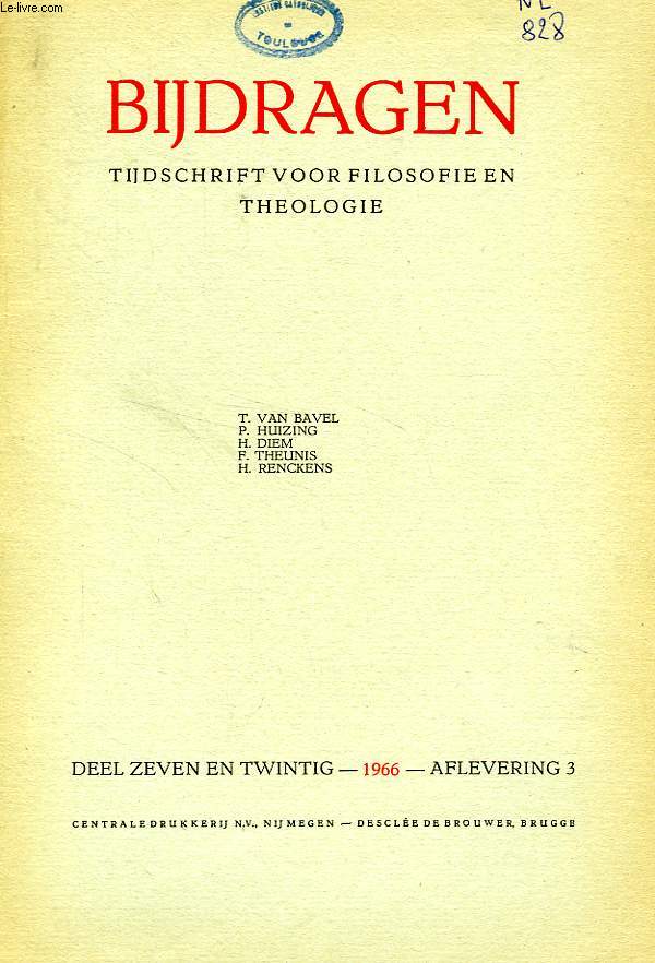 BIJDRAGEN, III, 1966, TIJDSCHRIFT VOOR PHILOSOPHIE EN THEOLOGIE
