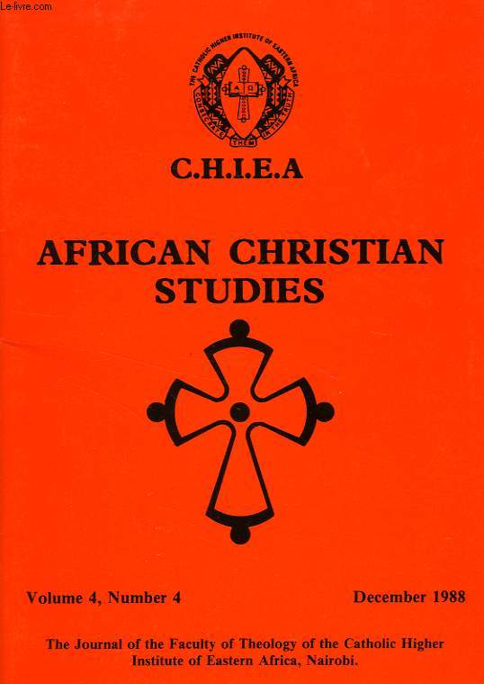CHIEA, AFRICAN CHRISTIAN STUDIES, VOL. 4, N 4, DEC. 1988