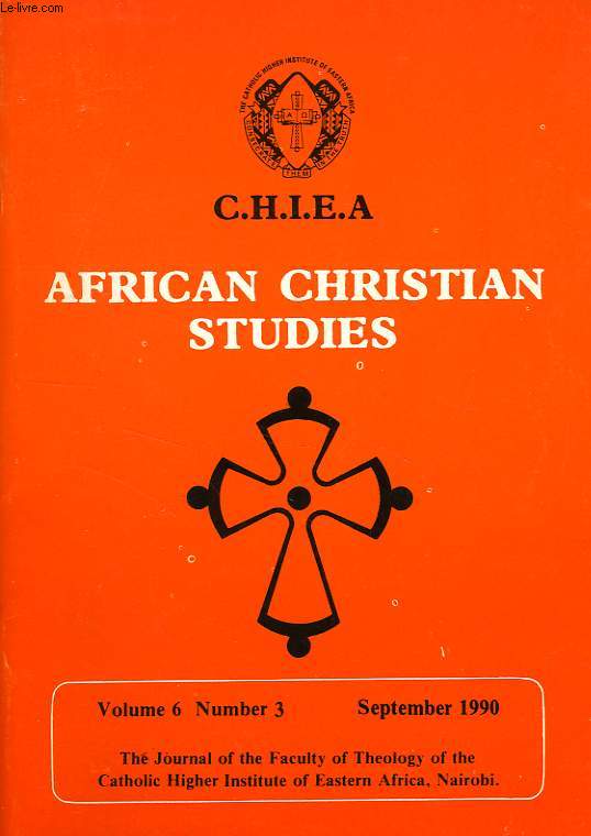 CHIEA, AFRICAN CHRISTIAN STUDIES, VOL. 6, N 3, SEPT. 1990