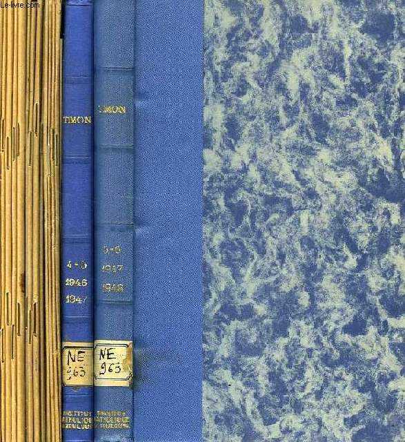 LE TIMON, REVUE AGRICOLE ET SOCIALE, 1942-1948, 15 FASCICULES ET 2 VOLUMES RELIES