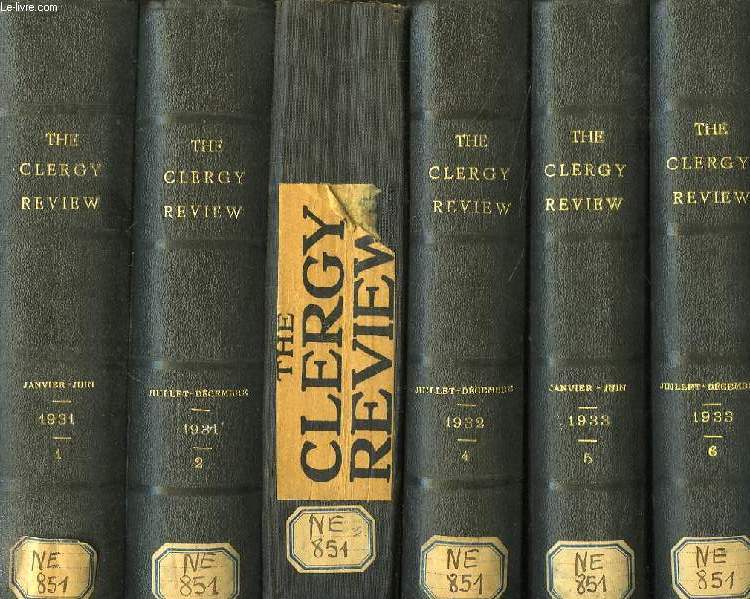 THE CLERGY REVIEW, 1931-1938, 14 VOL. (INCOMPLET)