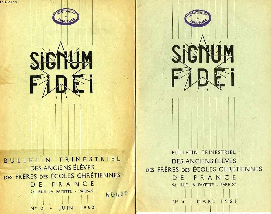 SIGNUM FIDEI, N 2, 4, 5, JUIN-MARS 1950-1951