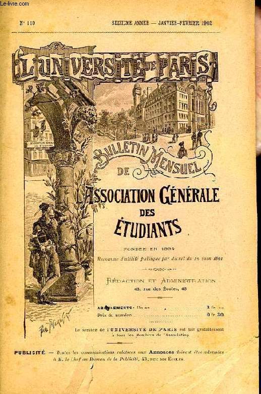 L'UNIVERSITE DE PARIS, 16e ANNEE, N 110, JAN.-FEV. 1902
