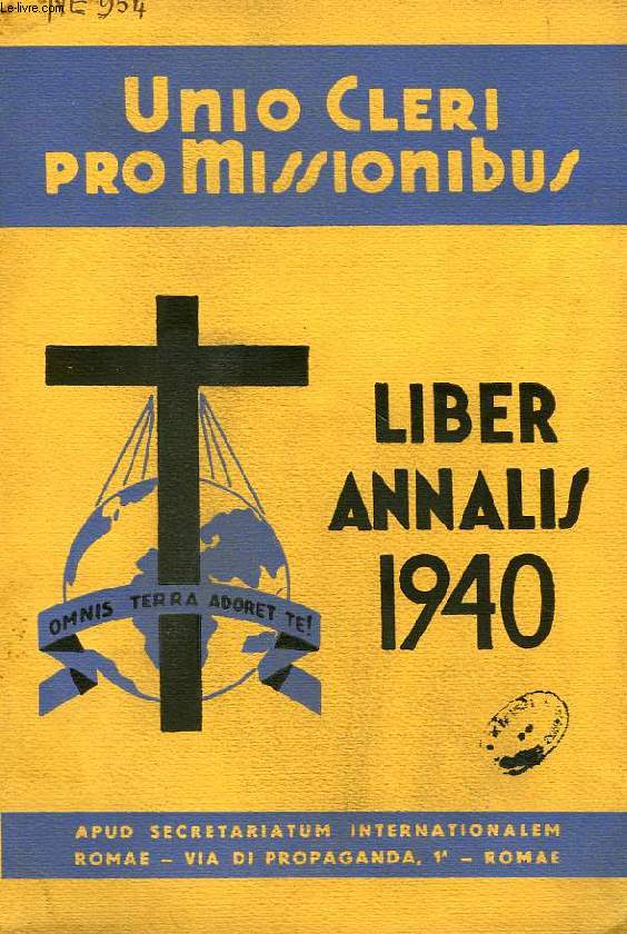 UNIO CLERI PRO MISSIONIBUS, LIBER ANNALIS 1940