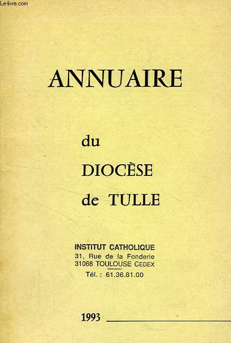 ANNUAIRE DU DIOCESE DE TULLE, 1993
