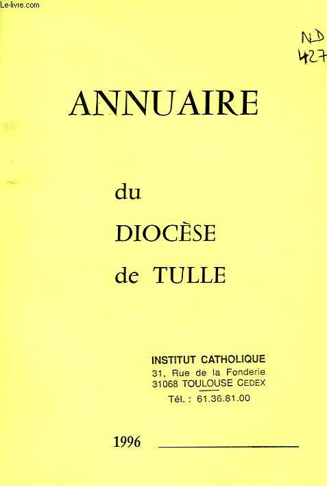ANNUAIRE DU DIOCESE DE TULLE, 1996