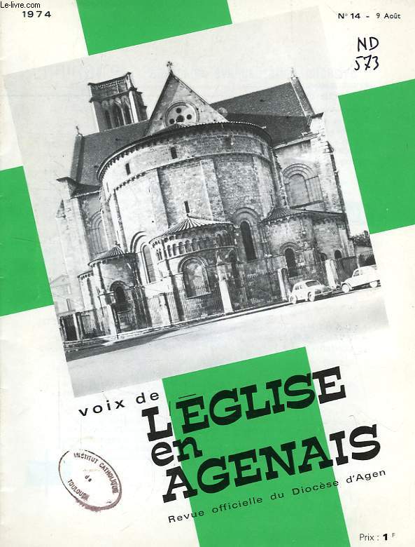 VOIX DE L'EGLISE EN AGENAIS, 1974-1990, 43 FASCICULES (INCOMPLET)