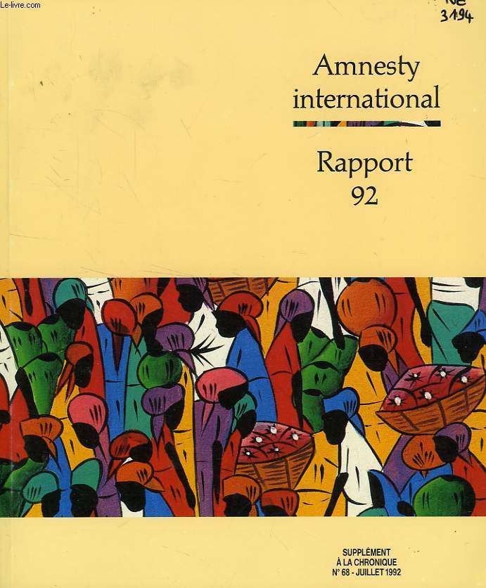 AMNESTY INTERNATIONAL, RAPPORT 1992