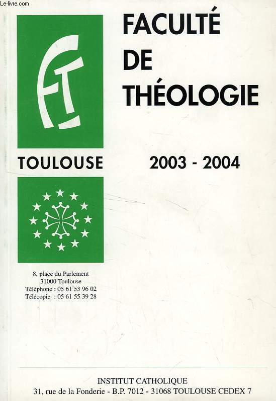 FACULTE DE THEOLOGIE, 2003-2004
