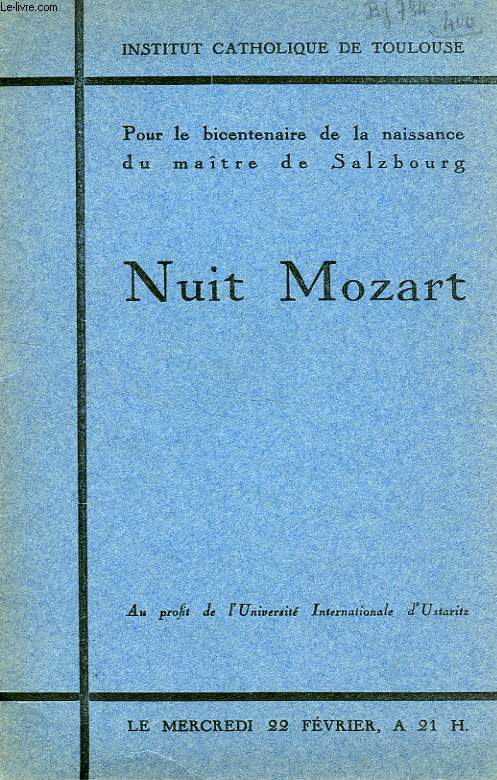 NUIT MOZART (PROGRAMME)