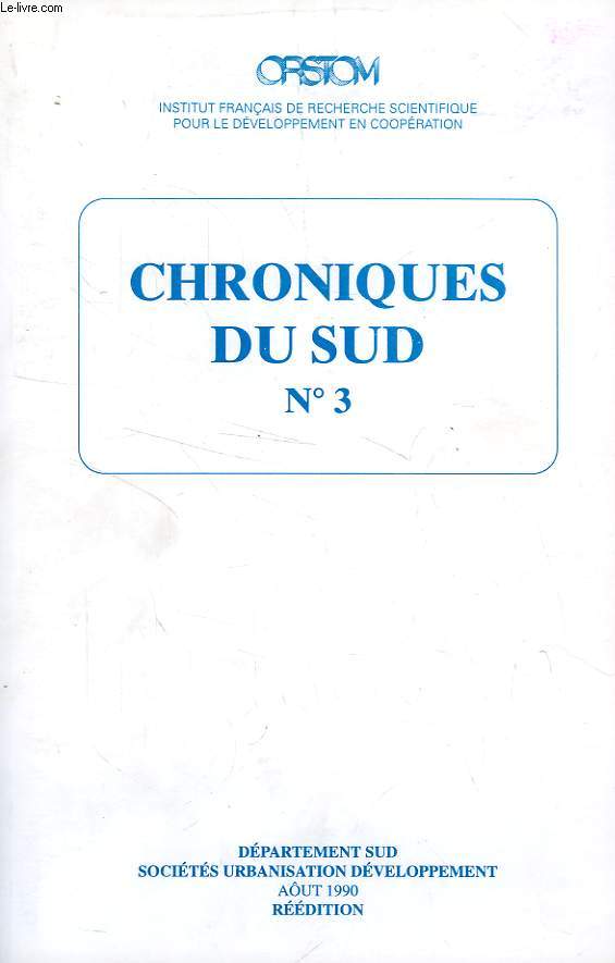 CHRONIQUES DU SUD, N 3, AOUT 1990