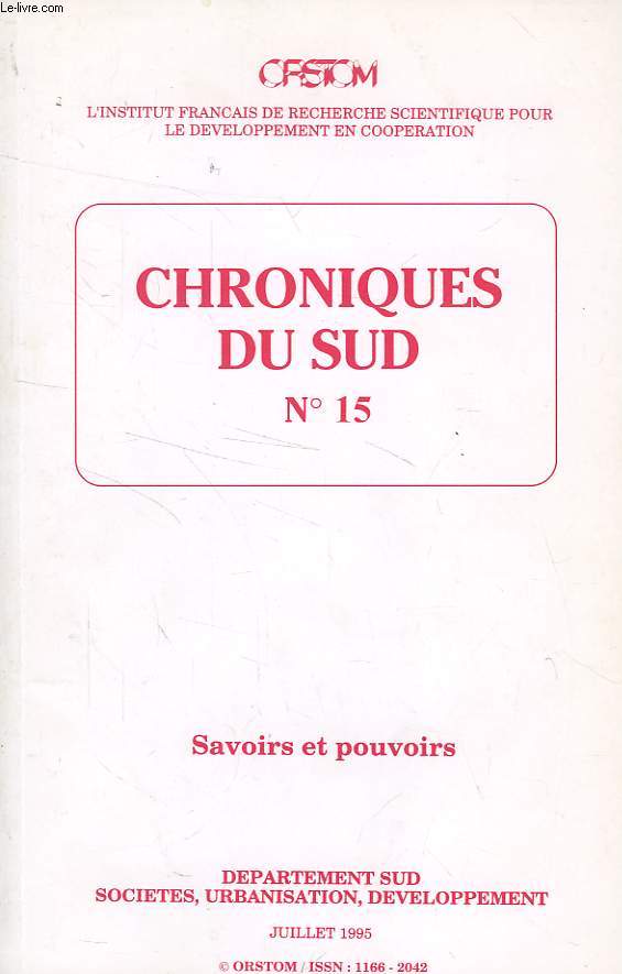 CHRONIQUES DU SUD, N 15, JUILLET 1995