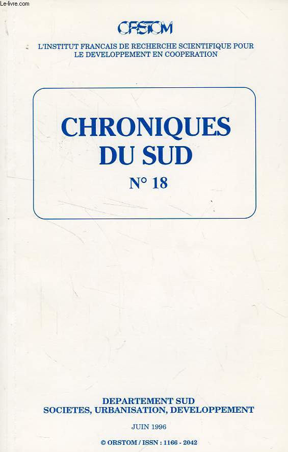 CHRONIQUES DU SUD, N 18, JUIN 1996