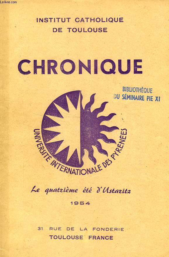 CHRONIQUE, 1954, LE QUATRIEME ETE D'USTARITZ