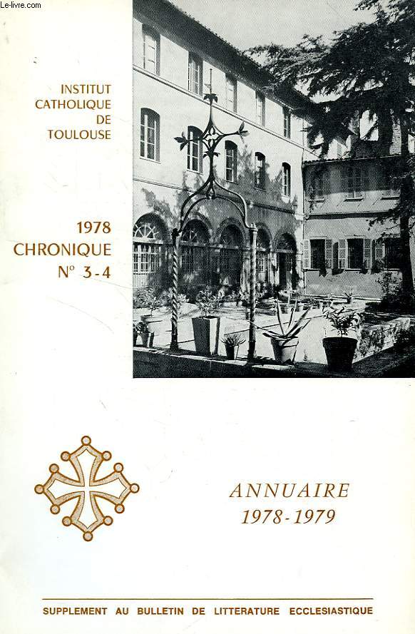 CHRONIQUE, N 3-4, 1978, ANNUAIRE 1978-1979