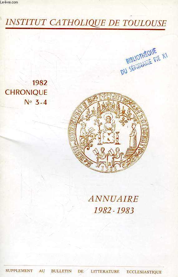 CHRONIQUE, N 3-4, 1982, ANNUAIRE 1982-1983
