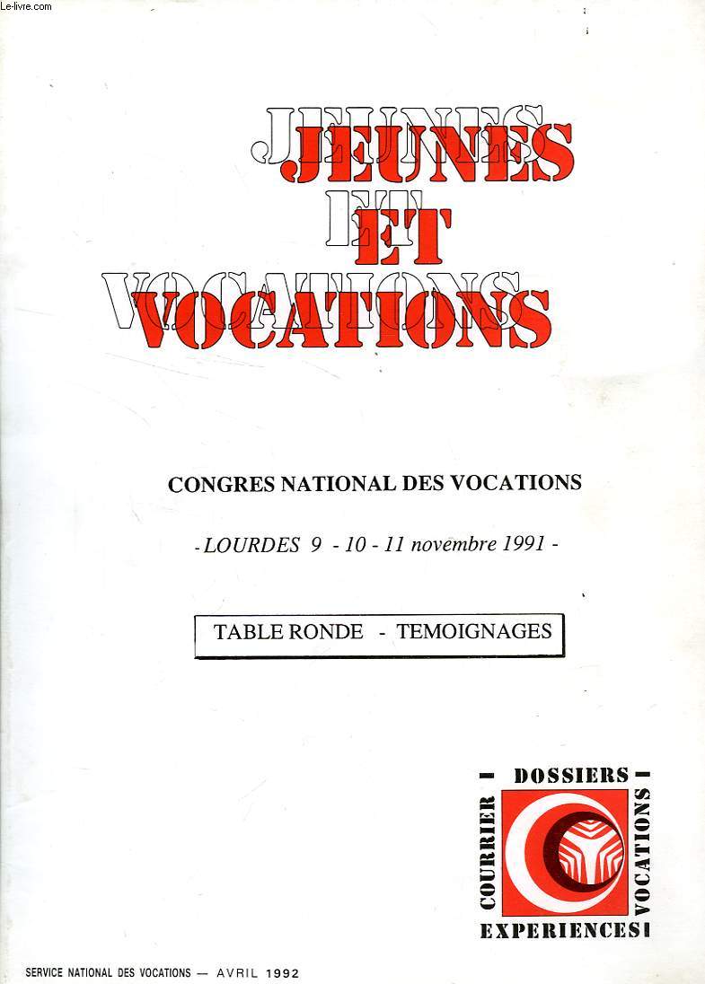JEUNES ET VOCATIONS, N 65, AVRIL 1992
