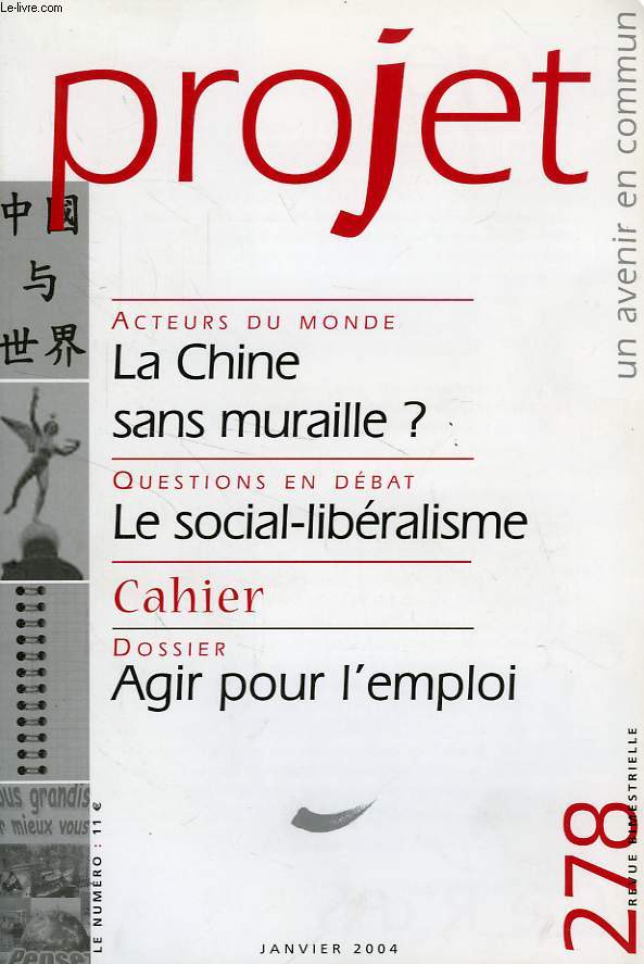 PROJET, N° 278, JAN. 2004
