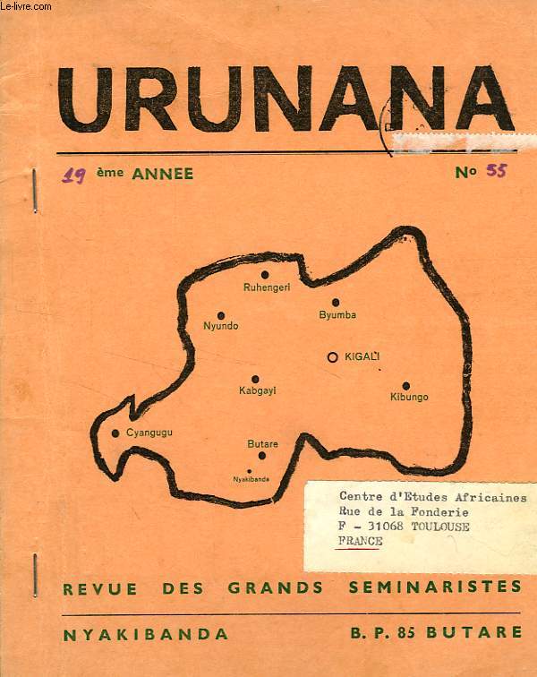 URUNANA, 19e ANNEE, N 55, NOL 1985
