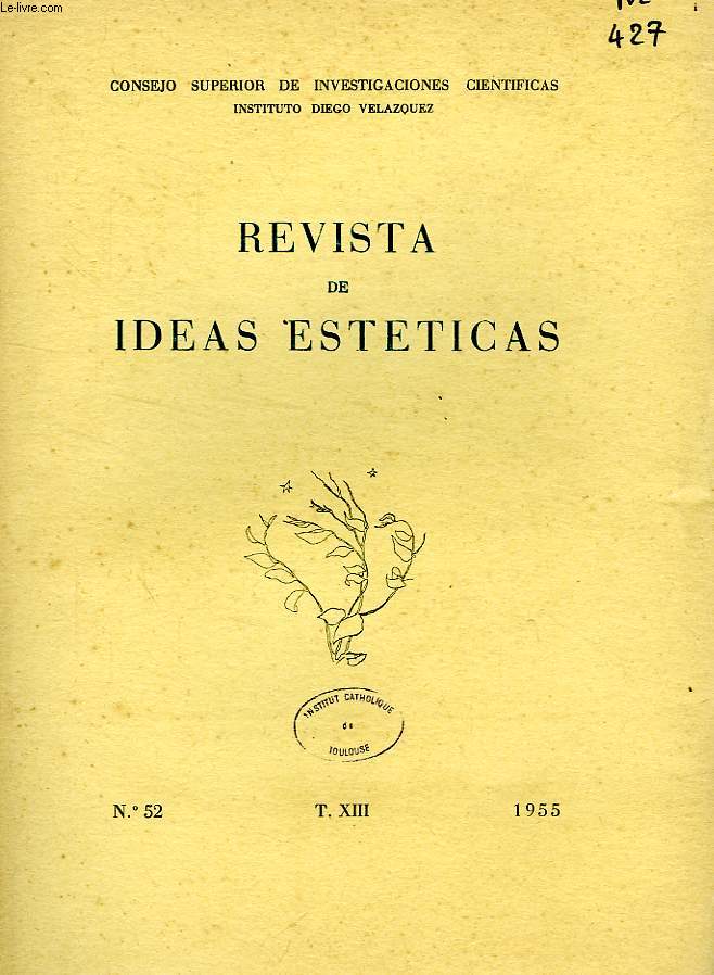 REVISTA DE IDEAS ESTETICAS, T. XIII, N 52, 1955