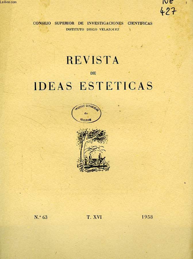 REVISTA DE IDEAS ESTETICAS, T. XVI, N 63, 1958