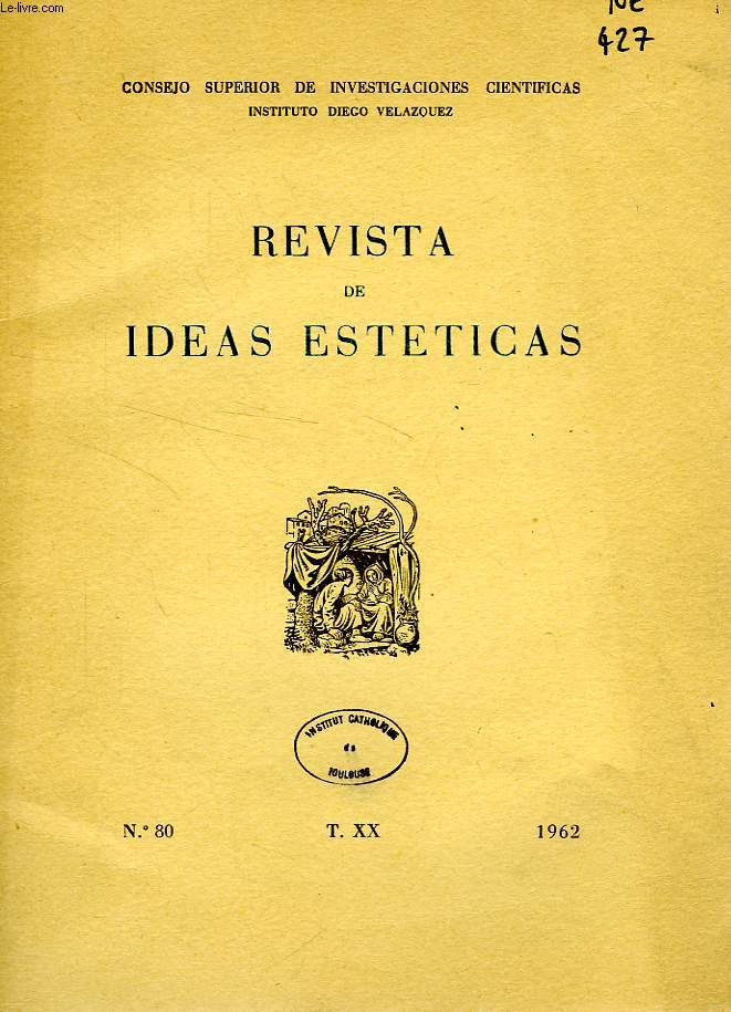 REVISTA DE IDEAS ESTETICAS, T. XX, N 80, 1962