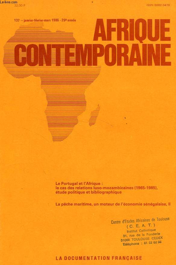 AFRIQUE CONTEMPORAINE, N 137, JAN.-MARS 1986