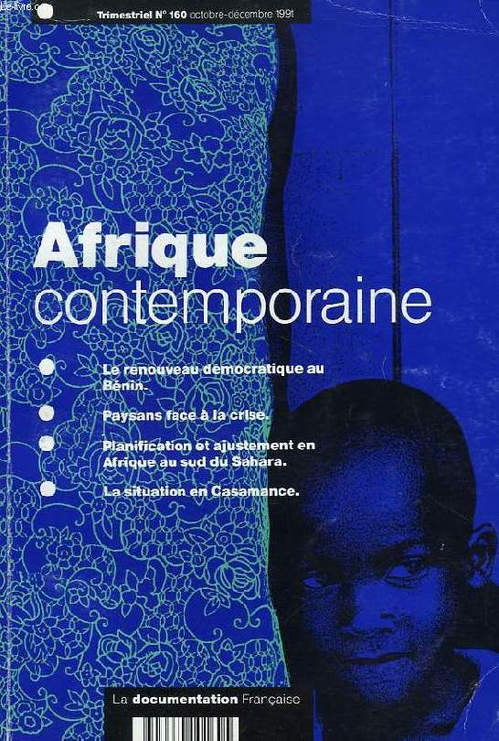 AFRIQUE CONTEMPORAINE, N 160, OCT.-DEC. 1991