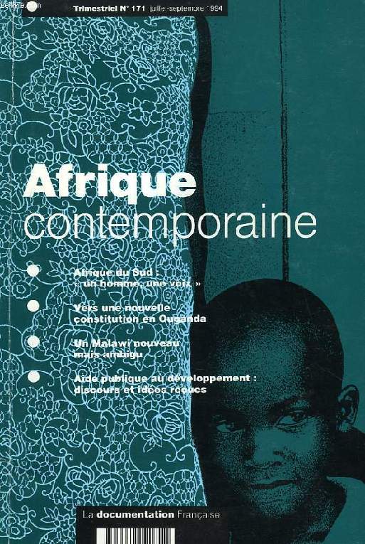 AFRIQUE CONTEMPORAINE, N 171, JUILLET-SEPT. 1994
