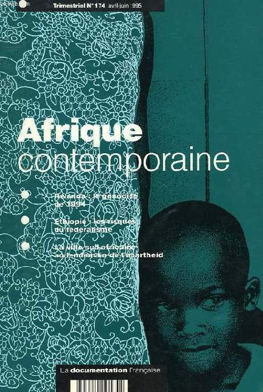 AFRIQUE CONTEMPORAINE, N 174, AVRIL-JUIN 1995