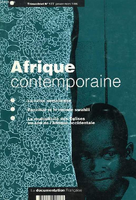 AFRIQUE CONTEMPORAINE, N 177, JAN.-MARS 1996