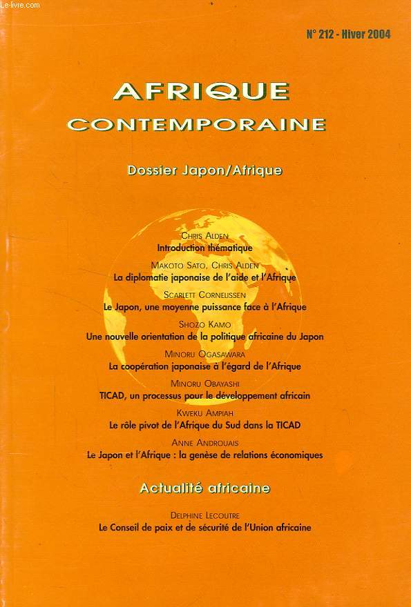 AFRIQUE CONTEMPORAINE, N 212, HIVER 2004