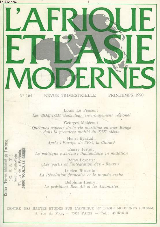 L'AFRIQUE ET L'ASIE MODERNES, N 164, PRINTEMPS 1990