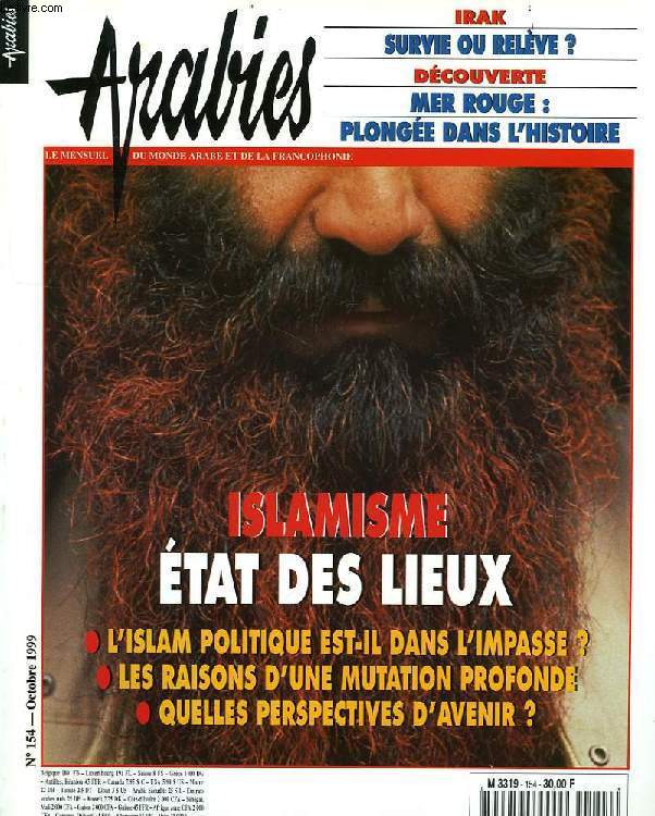ARABIES, N 154, OCT. 1999, LE MENSUEL DU MONDE ARABE ET DE LA FRANCOPHONIE