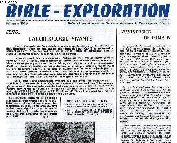 BIBLE - EXPLORATION, PRINTEMPS 1969