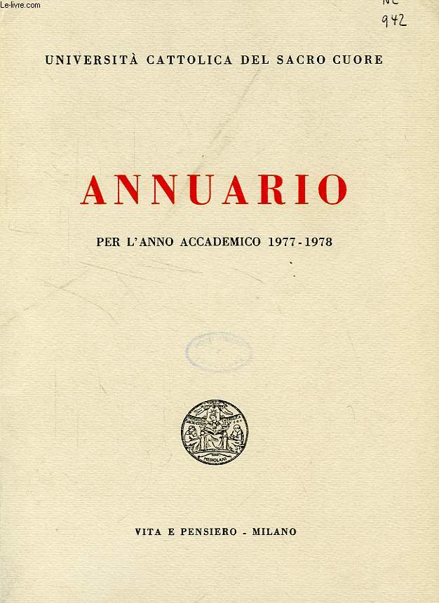 ANNUARIO PER L'ANNO ACCADEMICO 1977-78