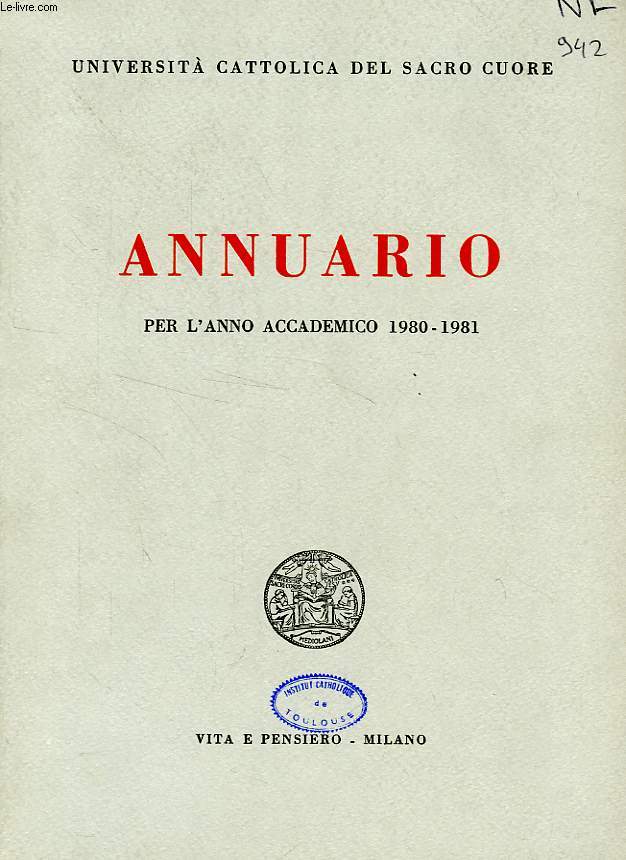 ANNUARIO PER L'ANNO ACCADEMICO 1980-81