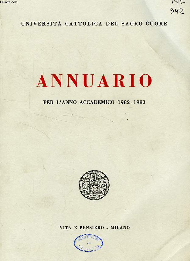 ANNUARIO PER L'ANNO ACCADEMICO 1982-83