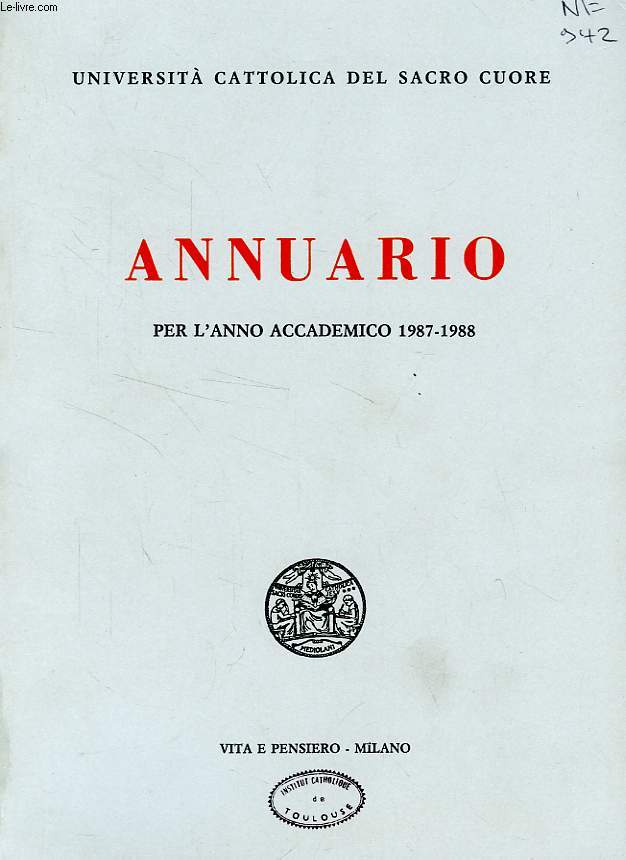 ANNUARIO PER L'ANNO ACCADEMICO 1987-88