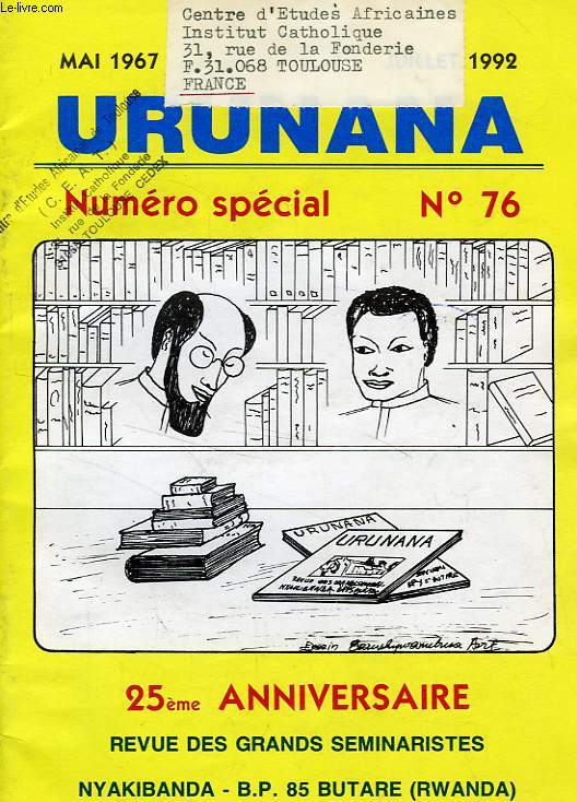 URUNANA, 26e ANNEE, N 76, NOEL 1992, N SPECIAL